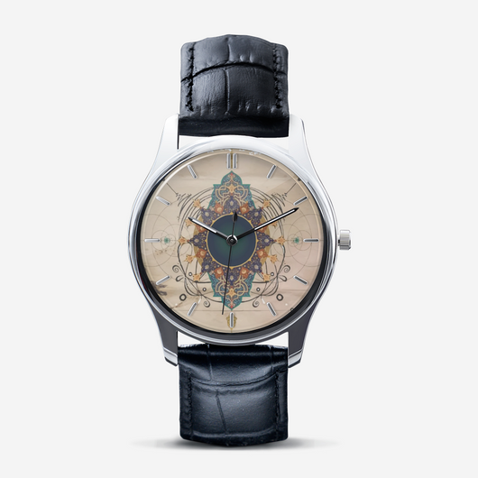 Classic Fashion Print Black Quartz Watch